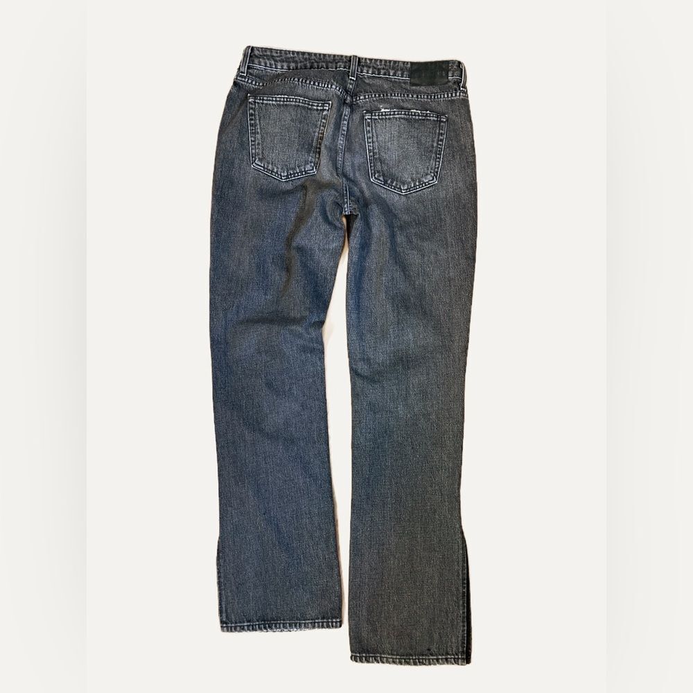 Grlfrnd Hailey Black gray Distressed Jeans with split hem - Picture 3 of 7